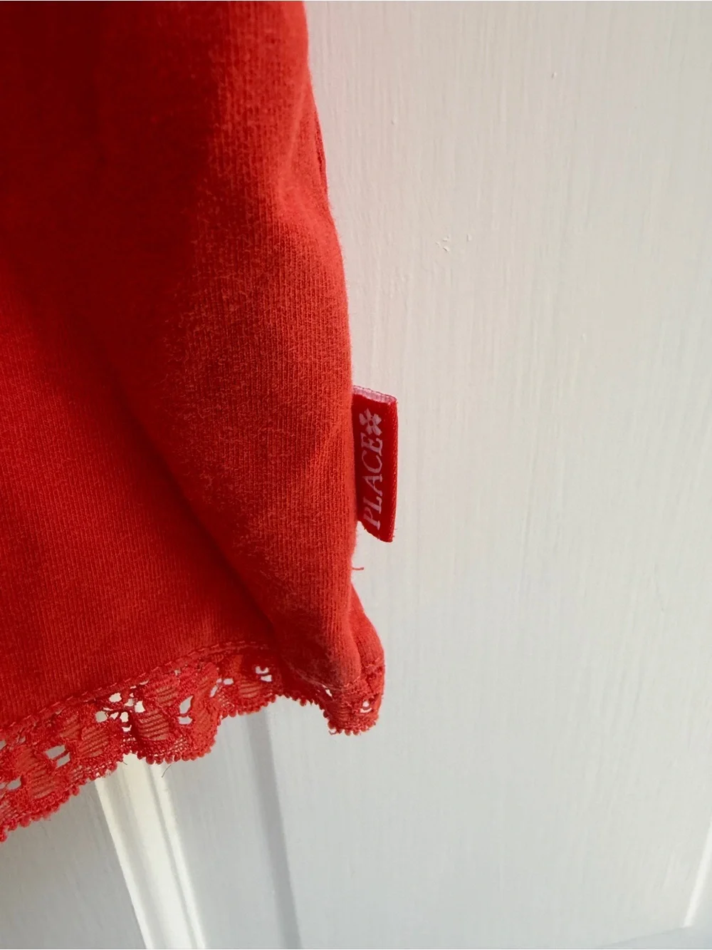 The Children's Place 4T Girls Red Lace-Trim Tank Top Blouse Shirt